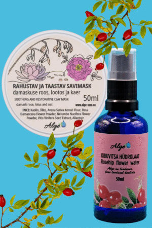 Rahustav ja taastav savimask + kibuvitsa hüdrolaat